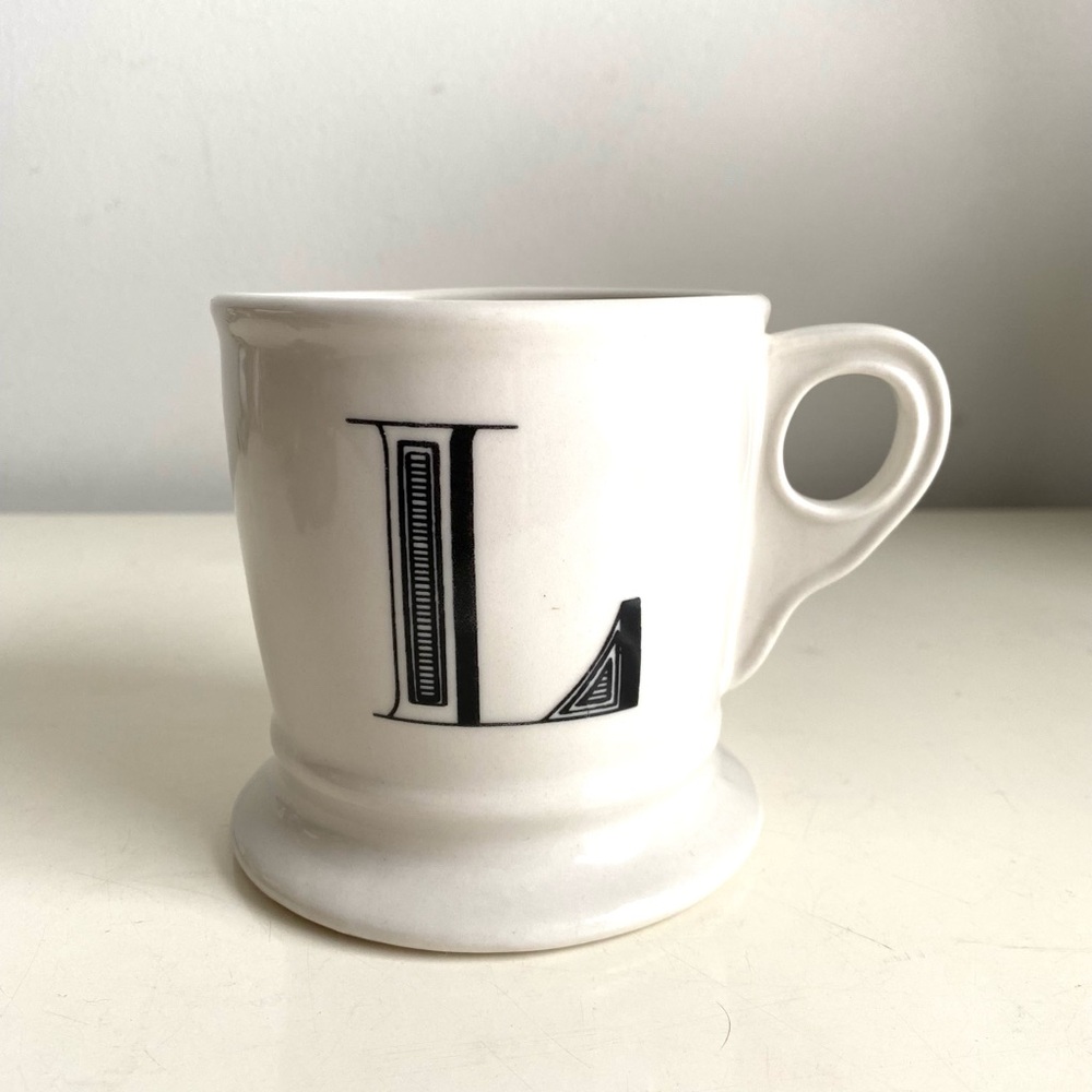 Anthropologie Monogram L Coffee Mug